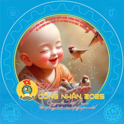 Thay khung hưởng ứng tháng công nhân năm 2025
