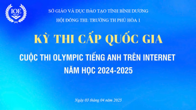 KỲ THI CẤP QUỐC GIA CUỘC THI OLYMPIC TIẾNG ANH TRÊN INTERNET NĂM HỌC 2024-2025