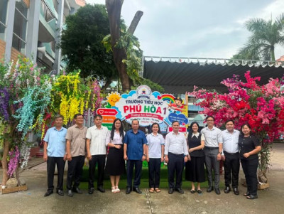 Trường Tiểu học Phú Hoà 1 đón đoàn khảo sát công tác giáo dục và chuẩn bị khai giảng năm học 2026-2027