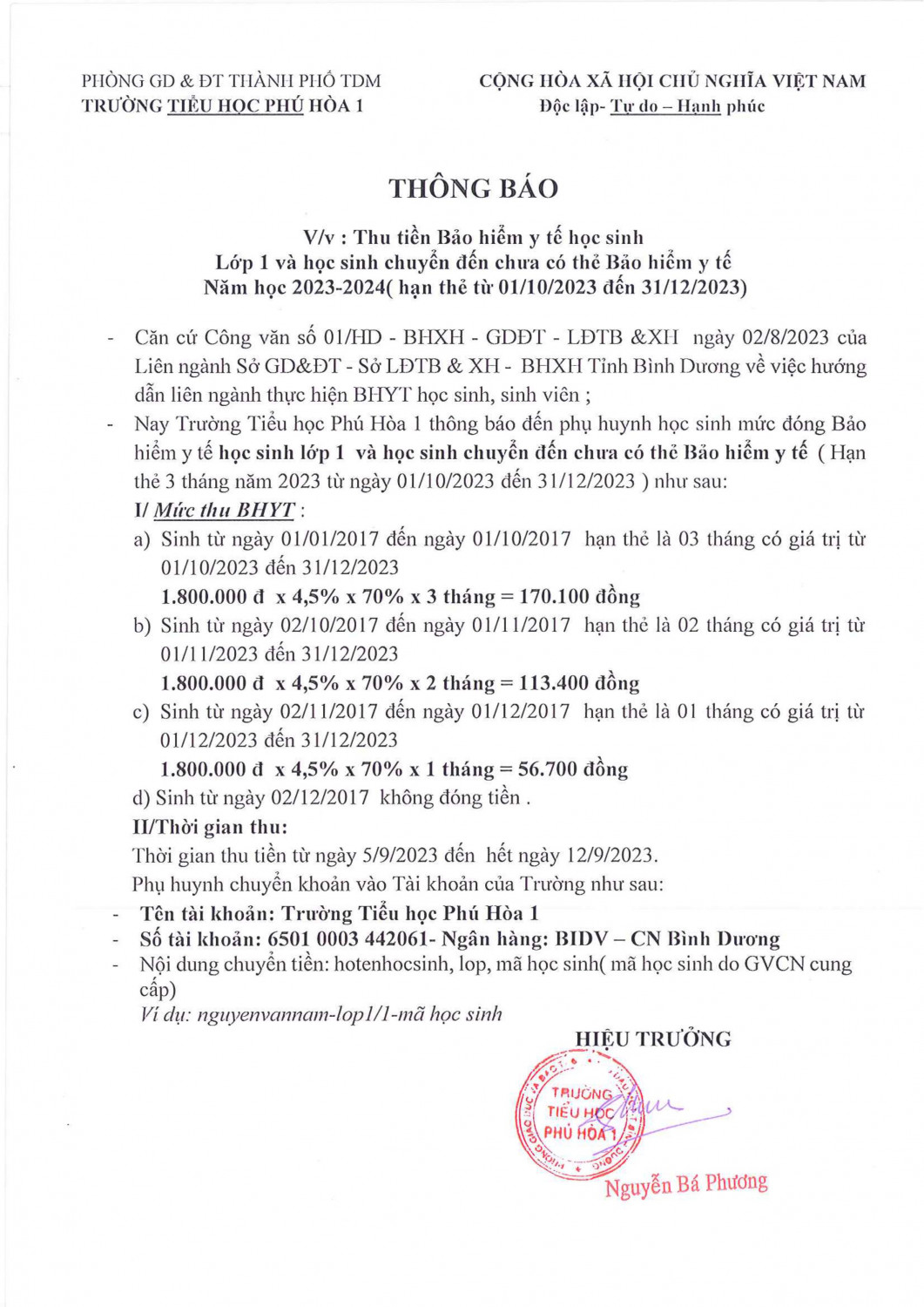 Thong bao BHYT (han 3 thang 2023)