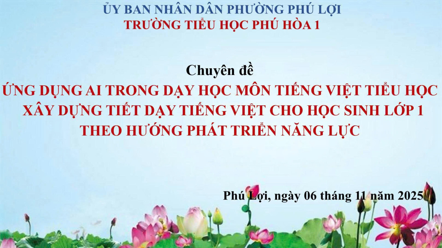 Ứng dụng AI trong giảng dạy môn Tiếng Việt Tiểu học